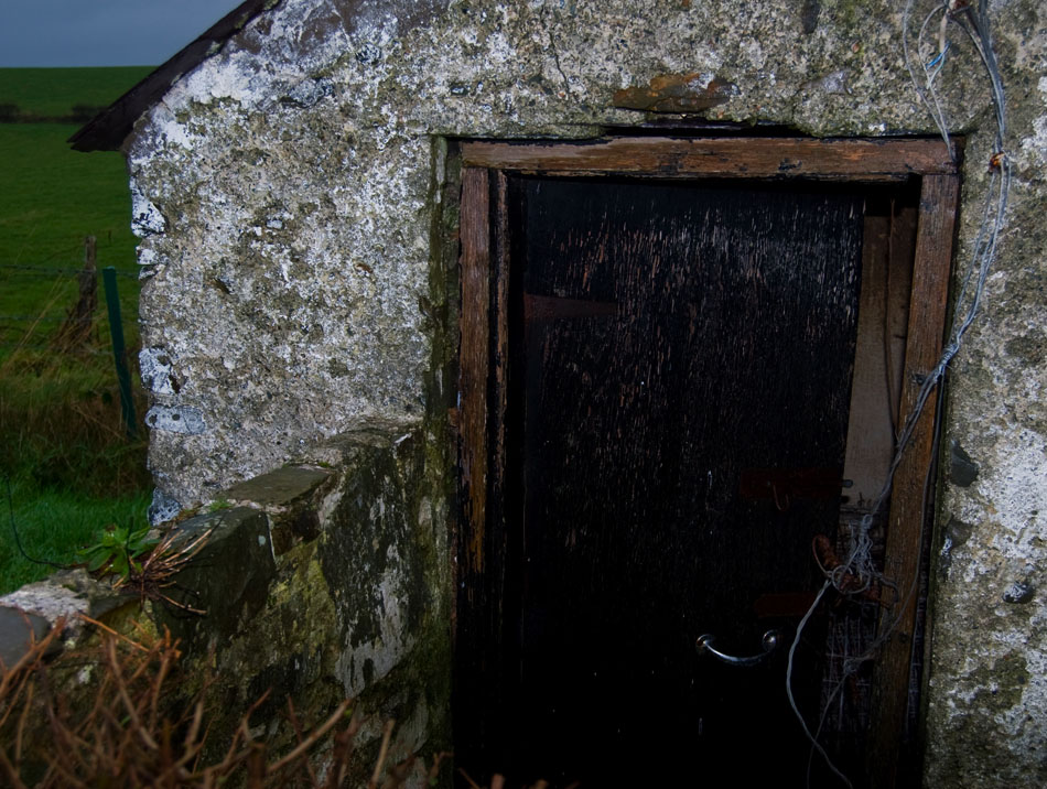 Landscape photograph of old Irish cottage shed near Strangford, Northern Ireland by Stephen Bradley photographer - photograph 0889 photo icon.