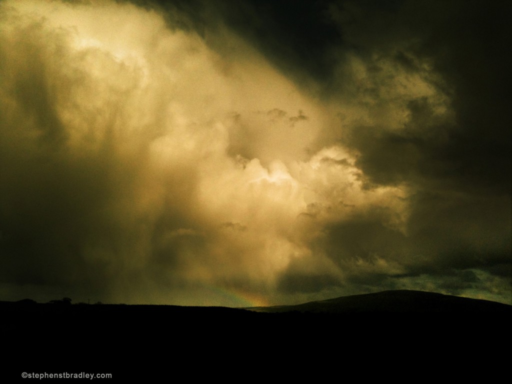 Fine art photograph of rainclouds near the Dark Hedges, Northern Ireland - image 2410 by Stephen S T Bradley fine art photographer