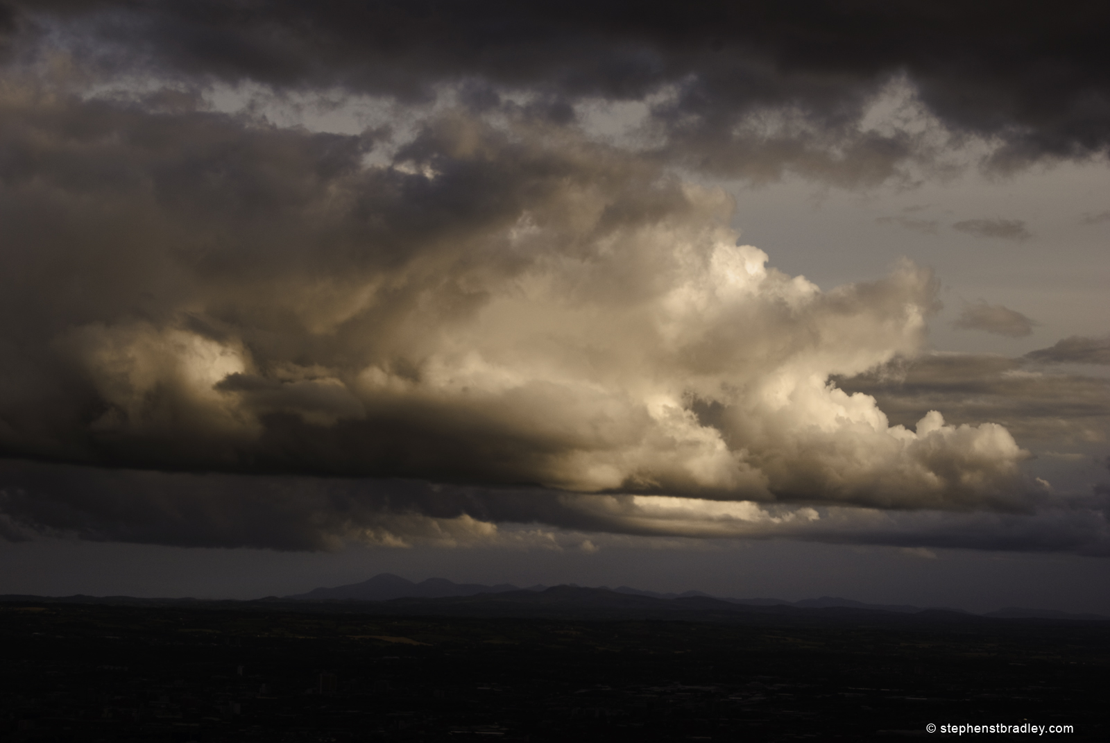 Evening clouds over the Mourne Mountains, from the Cavehill, Northern Ireland.