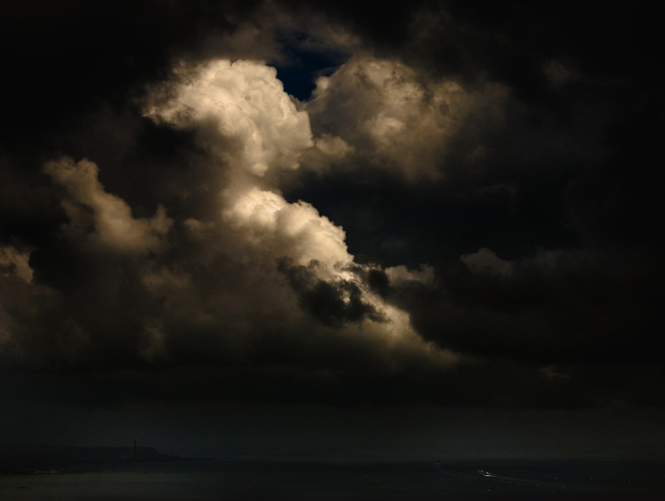 Belfast Lough beneath dramatic sky by Stephen Bradley, fine art photo icon 2658.