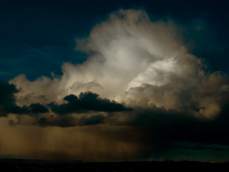 Dramatic sky over Glengormley Northern Ireland.