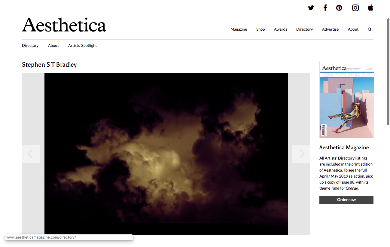 Aesthetica artists directory - Stephen S T Bradley fine art photographer image 1