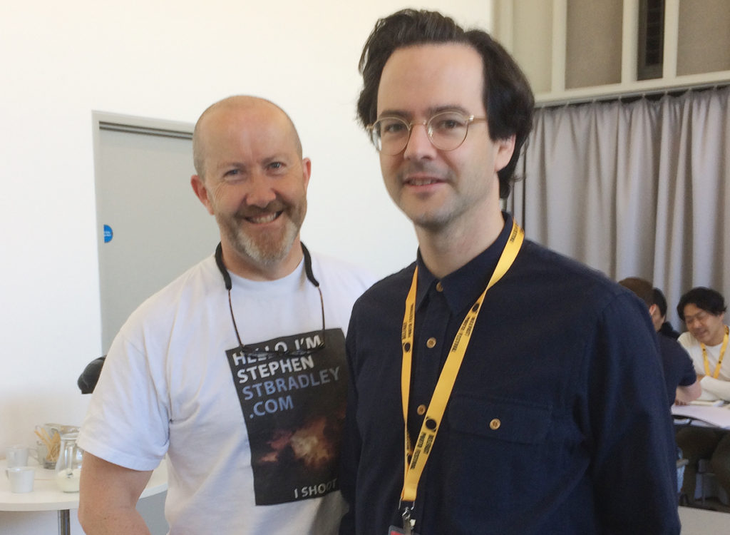 Michael Famighetti and Stephen S T Bradley at Belfast Photo Festival 2019.