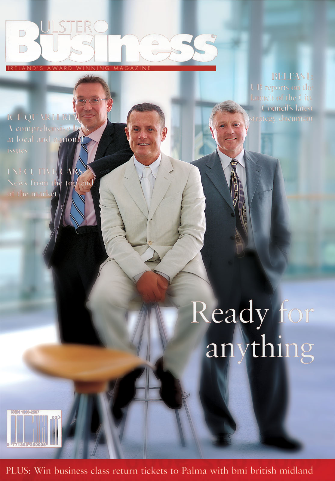 PR Photographer Dublin Ireland upright photo BDO directors in Ulster Business Magazine - PR photo by Stephen S T Bradley, PR photographer Dublin, Ireland