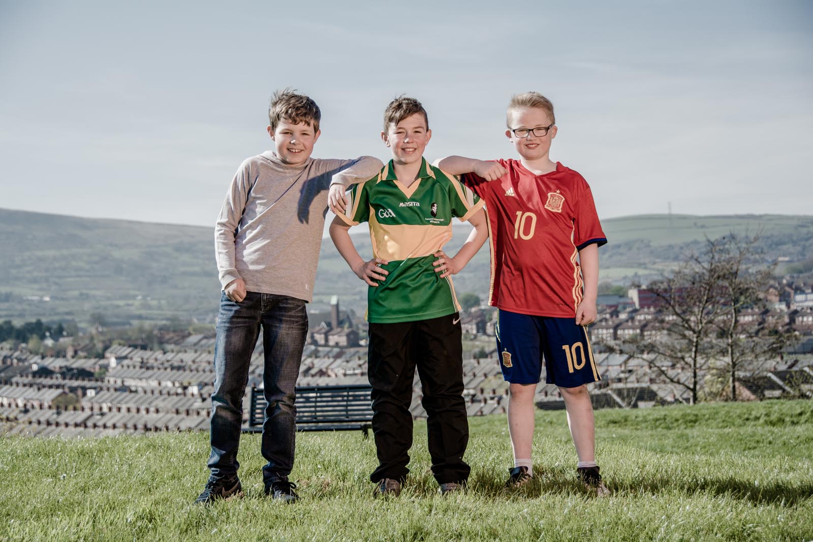 Editorial photographer Dublin portfolio - young friends at Marrowbone Park, Oldpark Road, Belfast - photo 5332 by Stephen S T Bradley