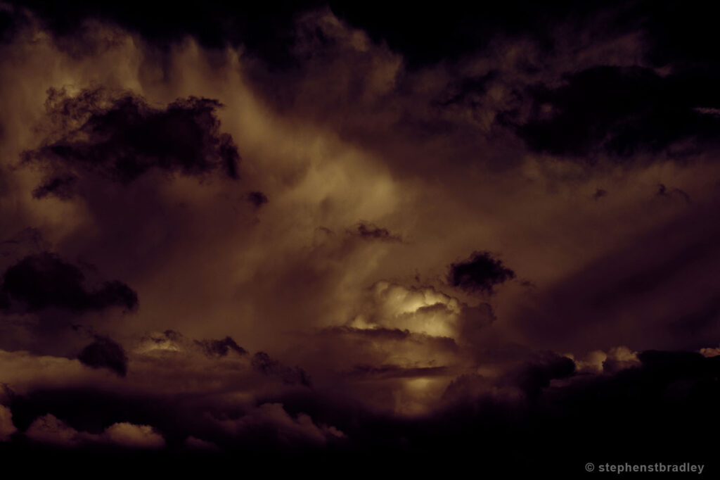 Boom - clouds over Newtownabbey, Northern Ireland. A contemporary limited edition fine art photo of clouds over Ireland by Stephen S T Bradley