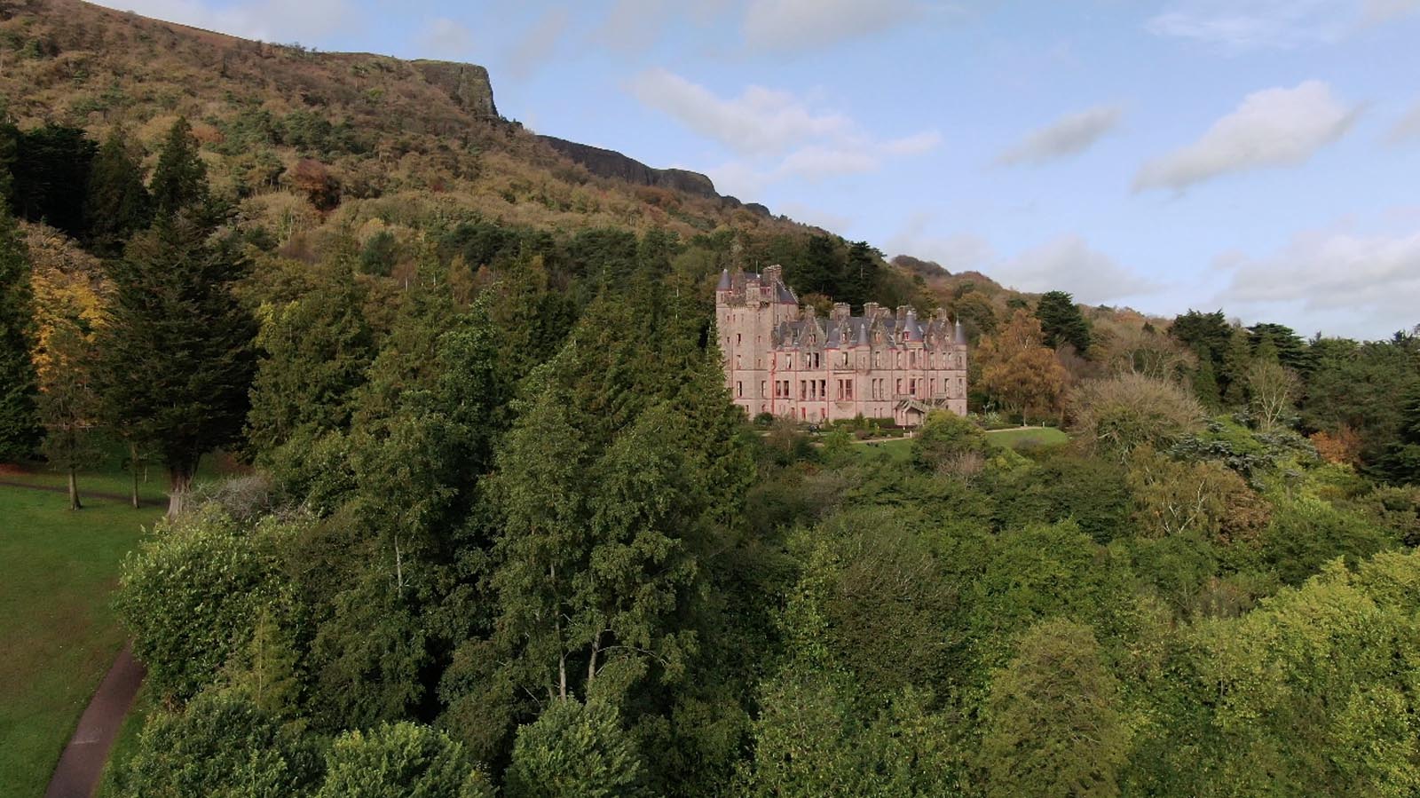 Commercial, residential, property drone photography and video Dublin, Wicklow, Monaghan, Cavan, Ireland portfolio - screenshot 5 of Belfast Castle video