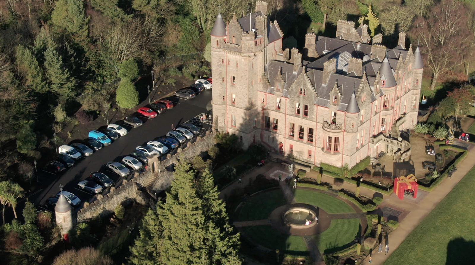 Aerial drone photography and video production services Dublin and Ireland portfolio - screenshot 2 of Belfast Castle 2 video