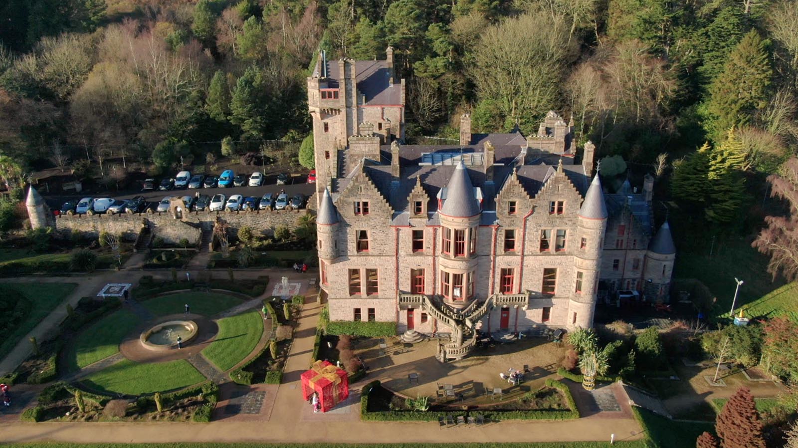 Aerial drone photography and video production services Dublin and Ireland portfolio - screenshot 5 of Belfast Castle 2 video