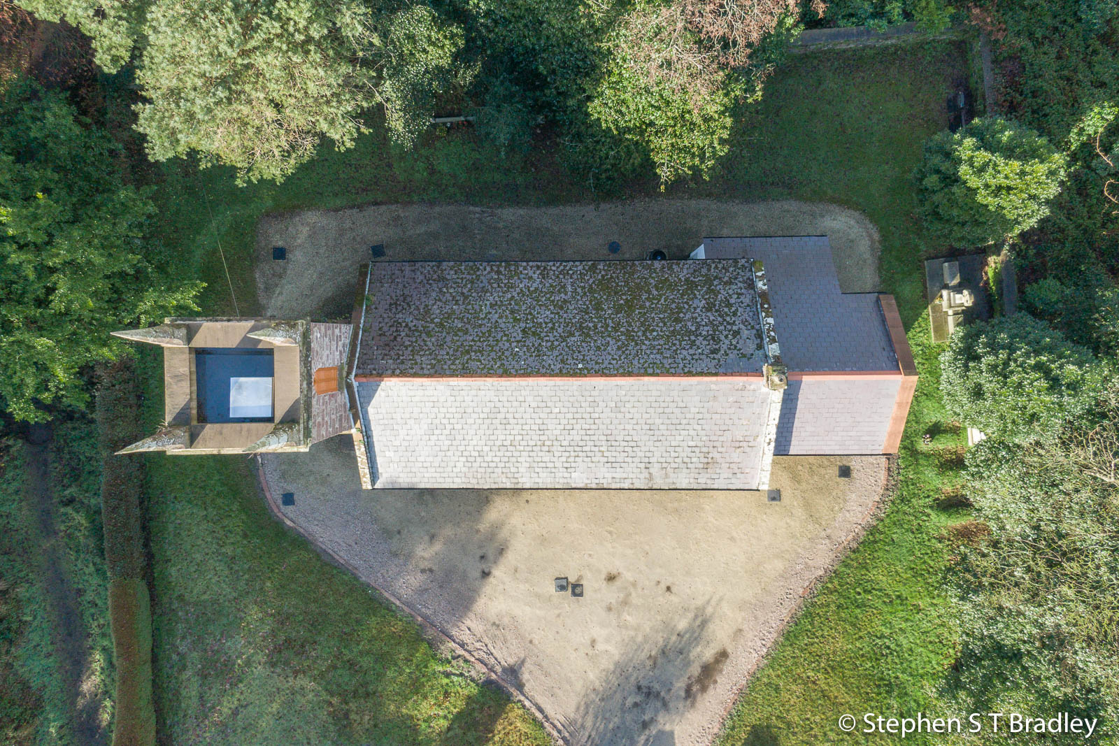 Aerial drone photography and video production services Dublin and Ireland portfolio - The Old Church Centre, Cushendun, aerial photo 0001-2