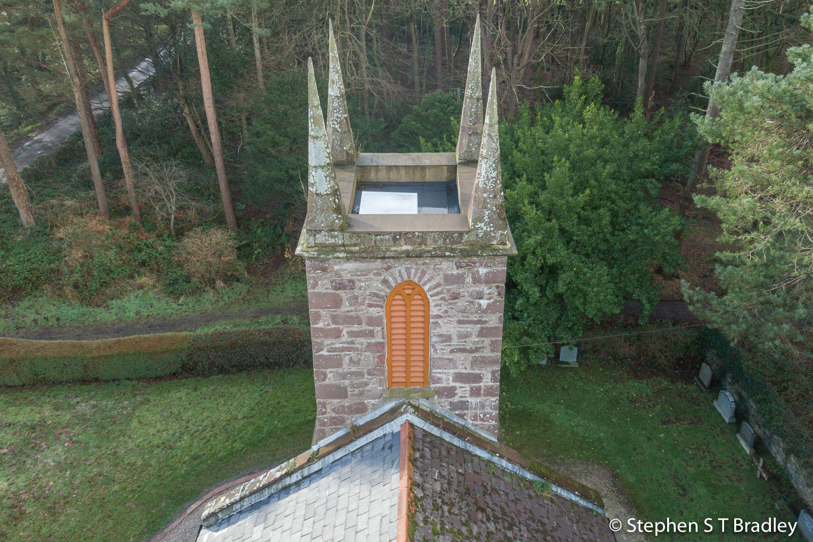 Aerial drone photography and video production services Dublin and Ireland portfolio - The Old Church Centre, Cushendun, aerial photo 0001-5