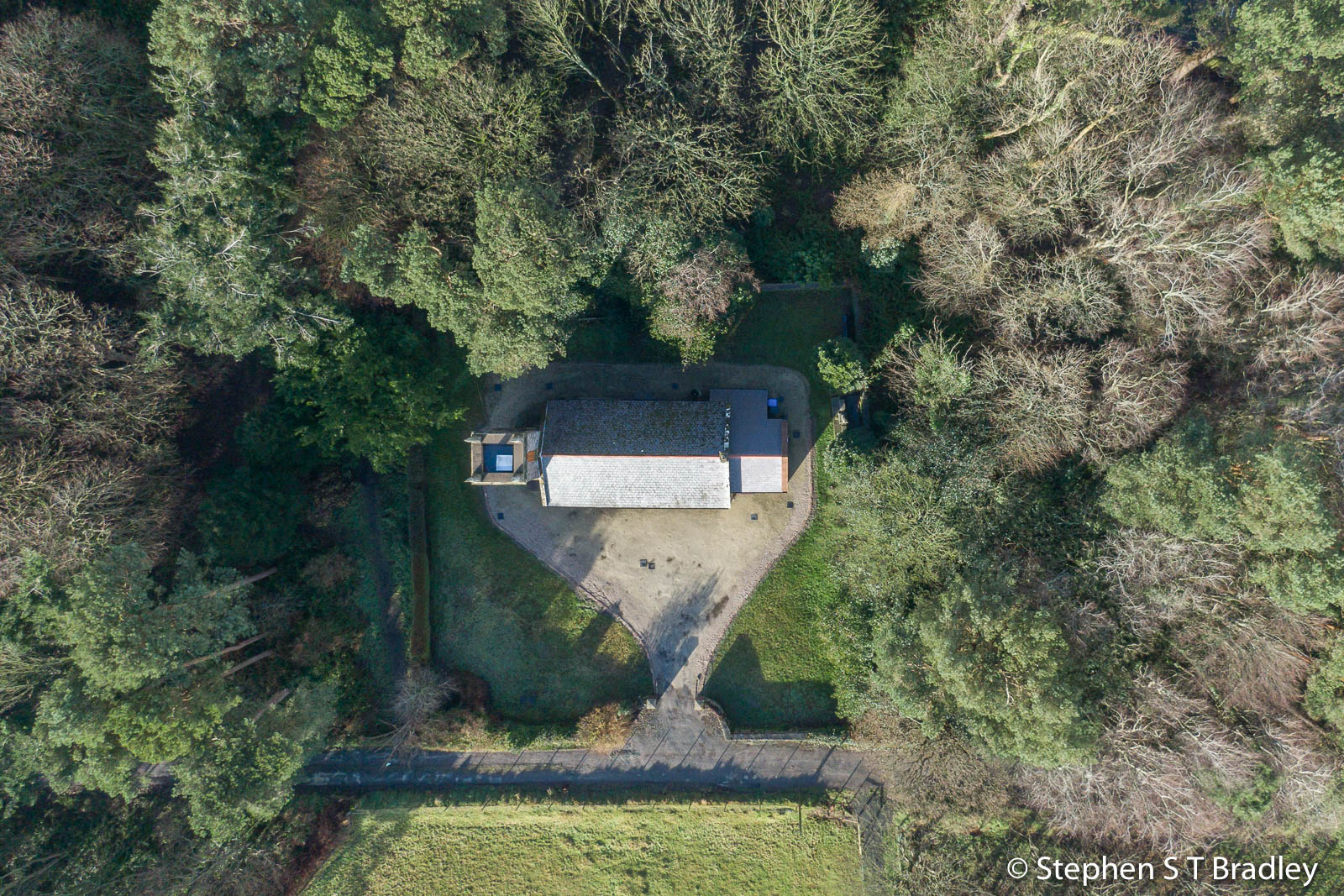 Aerial drone photography and video production services Dublin and Ireland portfolio - The Old Church Centre, Cushendun, aerial photo 0001