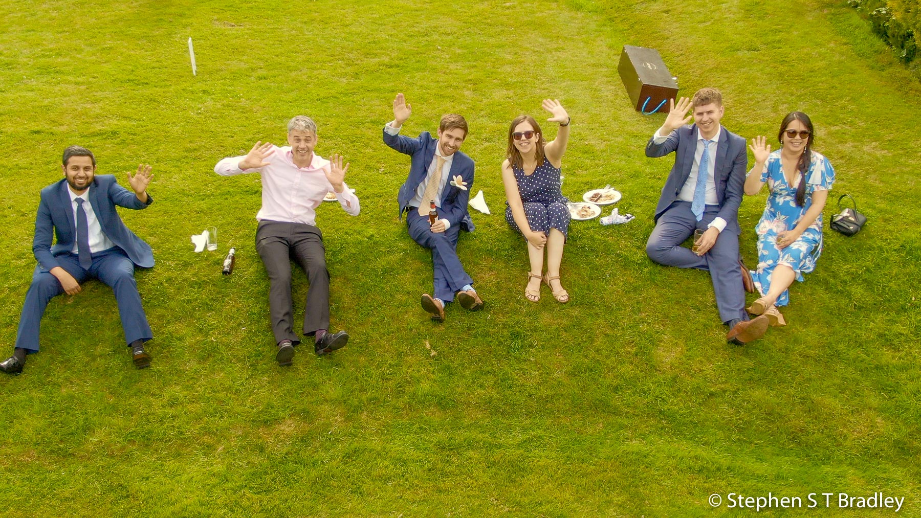 Aerial video of country house wedding at Birdsgrove, Derbyshire, UK, by Stephen S T Bradley - aerial drone photographer and video production services in Dublin and throughout Ireland. Screenshot reference 17