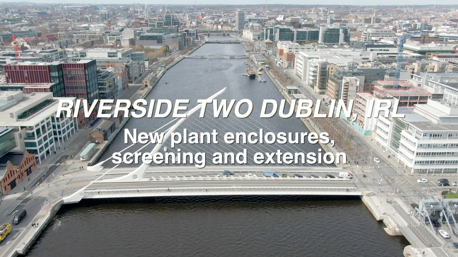 Still from video production of Riverside Two building Dublin by Stephen S T Bradley aerial drone video production and photography services in Dublin and throughout Ireland - image 22-2