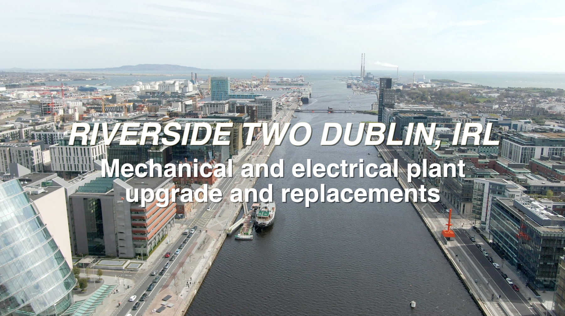Still from video production of Riverside Two building Dublin by Stephen S T Bradley aerial drone video production and photography services in Dublin and throughout Ireland - image 22
