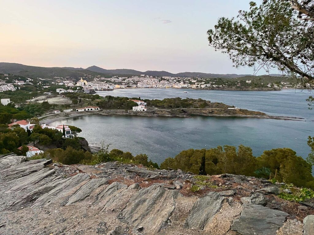 Cadaques pictured behind Sa Conca bay from Cami Cala Nans, Cadaques, Spain - photo 3930